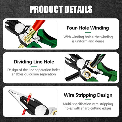 8 in 1 Wire Stripper Tool with Voltage Tester and Cable Cutters for Electricians