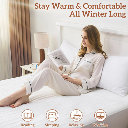 Plush Electric Blanket Fully-Fitted Washable Winter Warm Underlay Double(137x193cm)