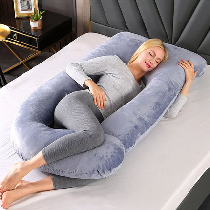 J-Shape Maternity Pregnancy Pillow Nursing Sleeping Feeding Body Support