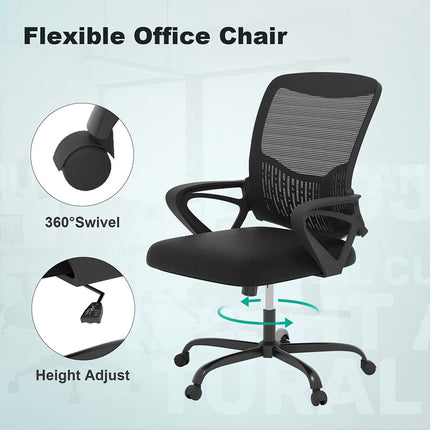 Ergonomic Mesh Office Chair Swivel Height Adjustable Study Home Office Chairs