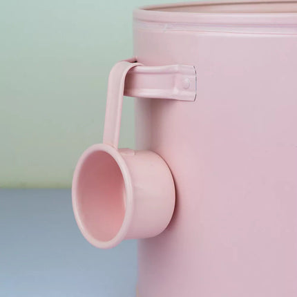 Rice Flour Pet Food Storage Tin Metal Bucket Pantry Organiser Dispenser Sealed