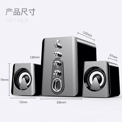 Surround 3D Sound System Speakers Gaming Bass USB Wired for Desktop Computer G4