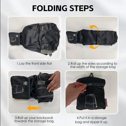 2* Travel Foldable Backpack Lightweight Shoulder Foldaway Luggage Bags Gym Sports