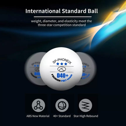 50Pcs 3 Star Table Tennis ABS Plastic Balls PingPong Balls Seamless Design White
