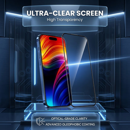 2PCS 9H Tempered Glass Screen Protector For iPhone 18 Pro Max 17 Pro Max HD Clear