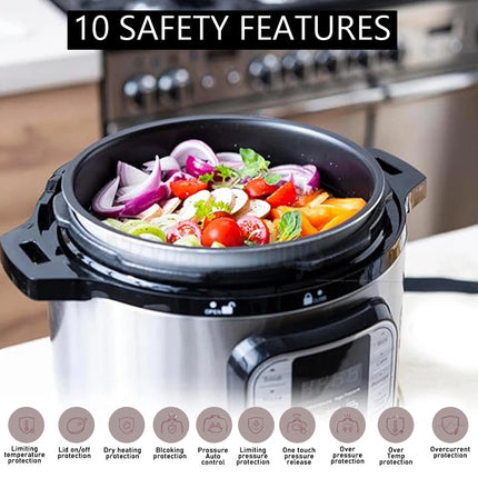 16-in-1 Electric Pressure Cooker Digital Insta Pot Programmable 6L Pot 1000W