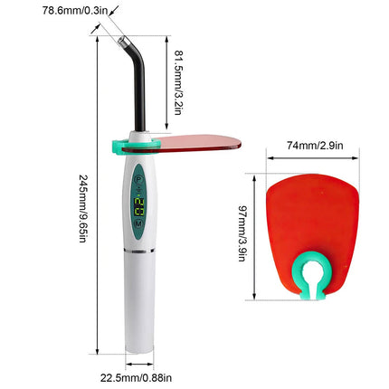 Rechargeable LED UV Dental Curing Light Cure Lamp Wireless Curing Machine Tool