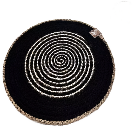 Coaster Round Thread Hand Woven Coffee Wine Tea Mat Non-slip Placemat Kitchen