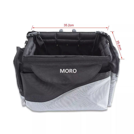 Dog Pet Travel Booster Bag Basket Cat Puppy Bike Seat Carrier With Safety Belt