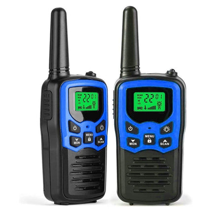 2x Walkie Talkies 10KM Long Range Two-Way Walkie-Talkie Radios w/ LED Flashlight Blue