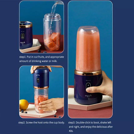 Electric Fruit Juicer Smoothie Maker Portable USB Blender Bottle Juice Shaker