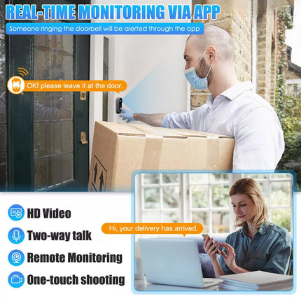 HD Smart Wireless WiFi Video Doorbell Camera Intercom Security Camera Door Bell