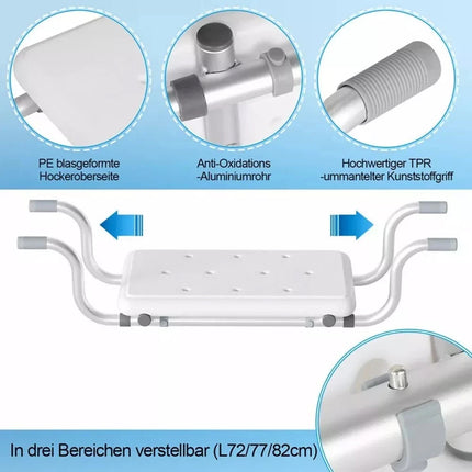 Bath Bench Bathtub Stool Support Tray Shower Chair Pad for Disabled Elderly