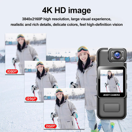 4K HD WiFi Mini Camera Digital Video Recorder Night Vision Police Cam Camcorder
