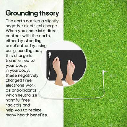 Universal Earthing Mat Kit Grounding Mat EMF Shielding Therapy for Yoga Office33x60cm