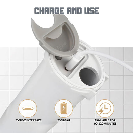 Rechargeable Electric Spin Scrubber - 6 Multi-Function Heads for Bathroom