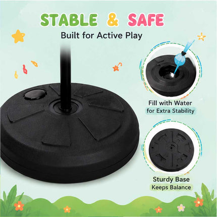 2 in 1 Kids Basketball Hoop & Magnetic Dart Board Set Adjustable Height Indoor