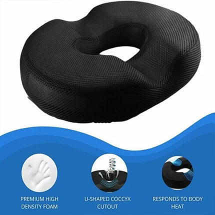 Donut Seat Cushion Non Slip Memory Foam Pillows Pain Relief Hemorrhoid Surgery