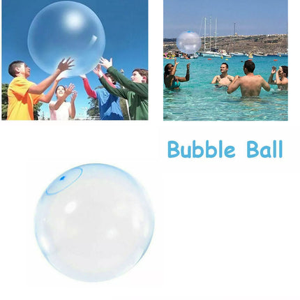 Wubble Bubble Ball Firm Water Balloons Inflatable Super Soft Refillable Stretch Blue 120Cm