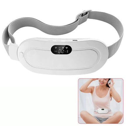 Electric Heating Pad Massage Period Pain Relieve Therapy Menstrual Cramp Belt White