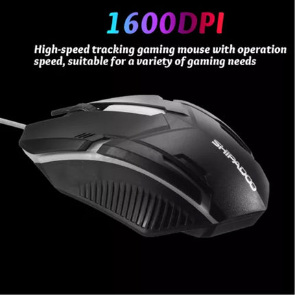 T6 Gaming Keyboard and Mouse Set for PC Laptop Rainbow Backlight Usb Ergonomic