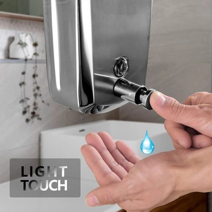 Soap Dispenser Wall Mount Stainless Steel Manual Liquid Pump 1000ML