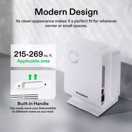 Portable Dehumidifier Air Dryer Purifier 1300ML Water Tank Auto Shut-Off
