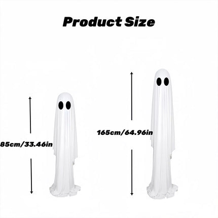 165Cm Halloween Spooky Ghost Decor with String Lights Cute Light Up Ghost Outdoor Dec D