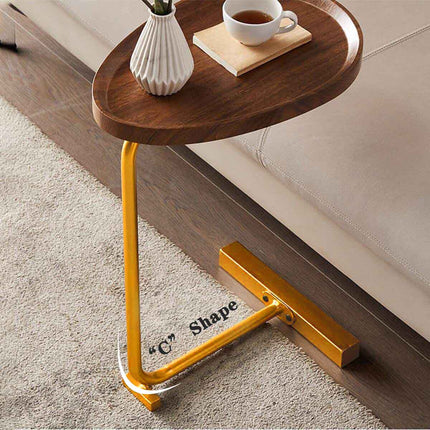 Bedside Sofa Side End Table Coffee Couch Tray Shaped Stand