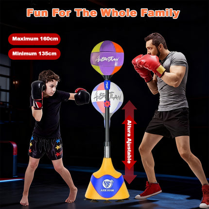 Without Weight Plate Adjustable Height Boxing Punching Bag Speed Training Relief Fitness