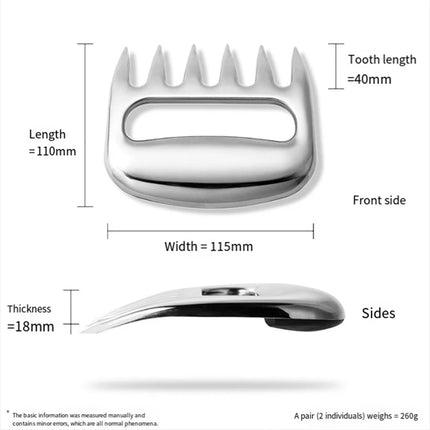 2 Pack Meat Claws for Shredding Heavy Duty BBQ Forks with Ergonomic Handles
