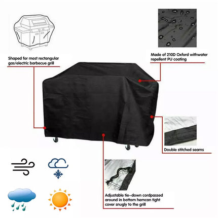 Waterproof BBQ Cover Heavy Duty Rain Gas Barbeque Smoker Grill Protector