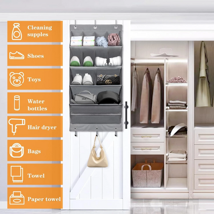 11 Pockets Large Over Door Hanging Organiser Shoe Rack Storage Bag Tidy Hanger