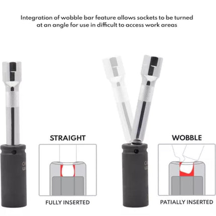 Wobble Extension Set, 9 PCS 1/4 3/8 1/2, Ratchet Extension Set, Socket Adapter