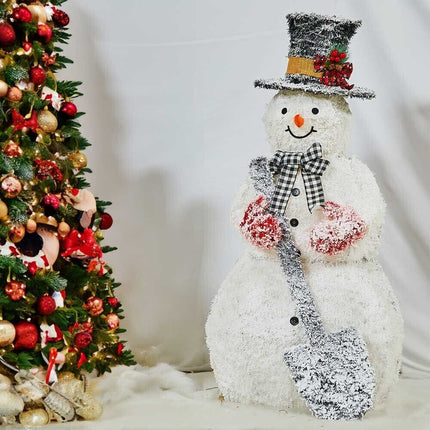 Snowman Metal Frame With Warm LED Light Christmas Decoration Lights Ornament