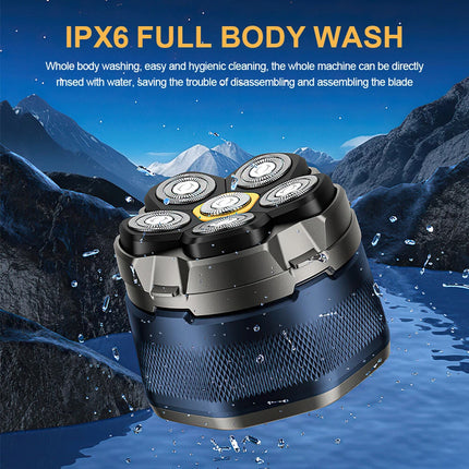 Electric Head Shavers for Bald Men 6D Head Razors w/Nose&Ear Trimmer LED Display