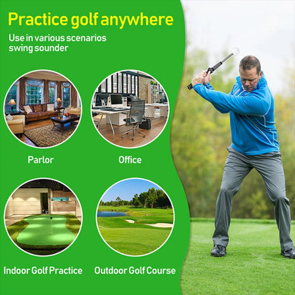 Golf Swing Practice Stick Telescopic Trainer Master Training Aid Posture Correct  （black）