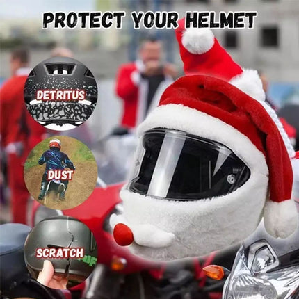 Christmas Helmet Cover Santa Claus hat For Motorcycle Motorbike Helmet Case