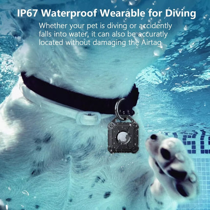 Green Apple AirTag Protective Case Waterproof TPU Cover Air Tag Tracker Loop Holder