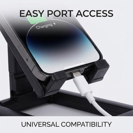 Black Foldable Adjustable Universal Desk Stand Holder For Mobile Phone Tablet Portable