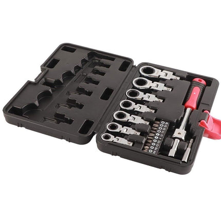 20Ps Ratchet Wrench Set Screwdriver Bit Kit