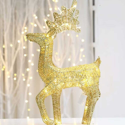 Set of 3 Christmas Decoration Reindeer and Sleigh LED Lighted Yard Garden Xmas