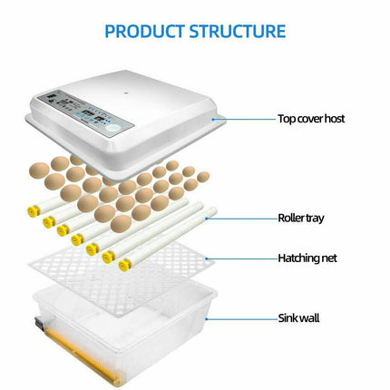 36 Egg Incubator Fully Automatic Egg Turning Hatcher Quail Chicken Duck