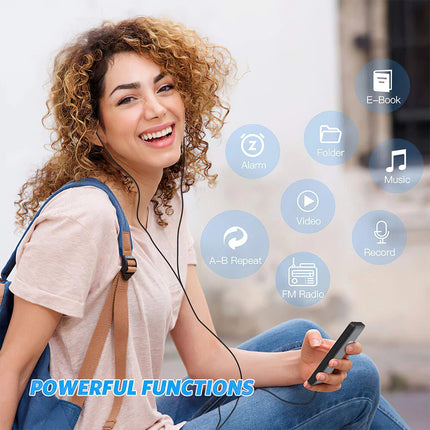MP3 Player with Bluetooth 5.0 Portable Digital Lossless Music MP3 MP4 Player