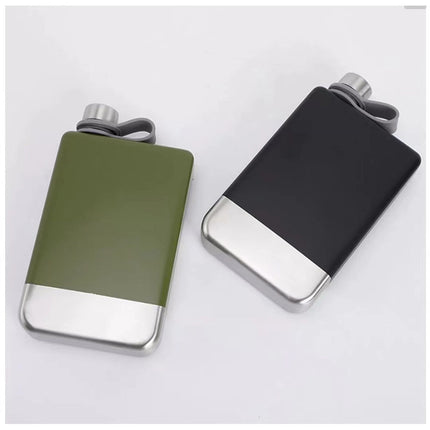 9oz Stainless Steel Pocket Hip Flask Liquor Alcohol Bottle Portable Outdoor Black