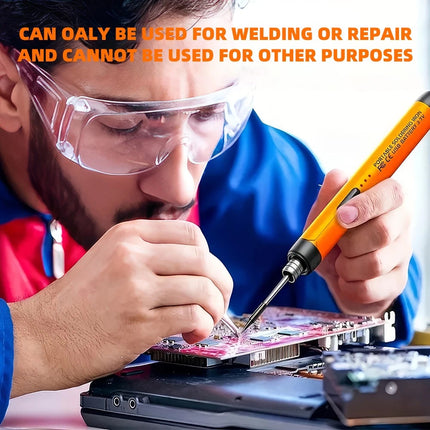 Electric Soldering Iron Kit Auto Sleep 3-Speed Temperature for Precision Repair Black