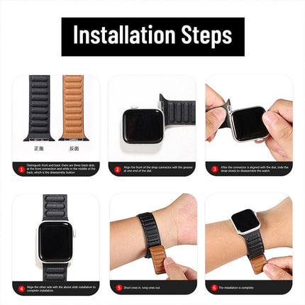 Brown 38mm/40mm/41mm Apple Watch iWatch Band Series 9 8 7 SE 6 5 4 Magnetic Strap Silicone 40 44