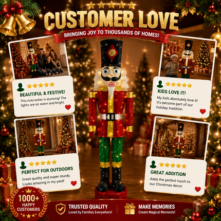 150cm Lighted Nutcracker Christmas Decoration LED Soldier Indoor Outdoor Decor