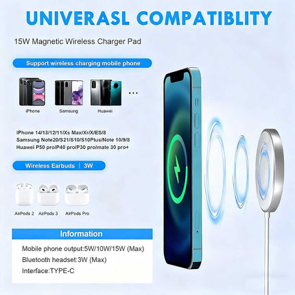 MagSafe Wireless Charger Charging Pad For Apple iPhone17 16 15 14 13 12 Pro Max