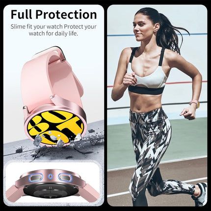 Rose Gold For Samsung Galaxy Watch 6 Case Screen Protector Clear 40mm 44mm Cover